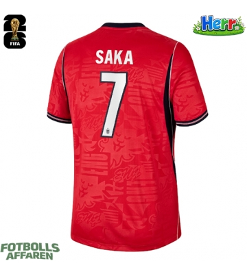 England Bukayo Saka #7 Bortatröja VM 2026 Kortärmad